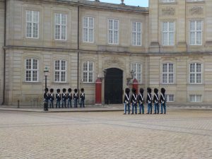 Changing of the guard at the palace